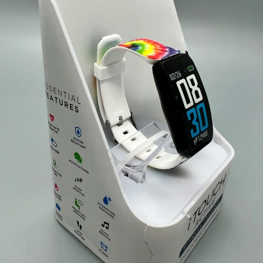 ITouch Action Smartwatch With Tye Dye Design Strap